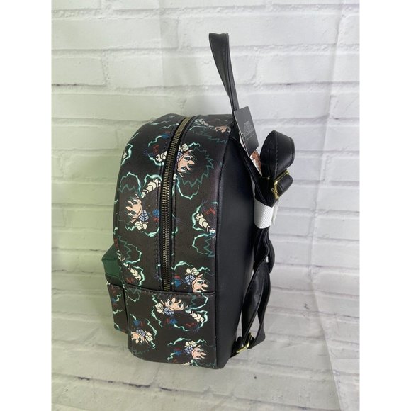My Hero Academia Deku Izuku Midoriya Chibi All Over Print Mini Backpack Bag NEW main image 4